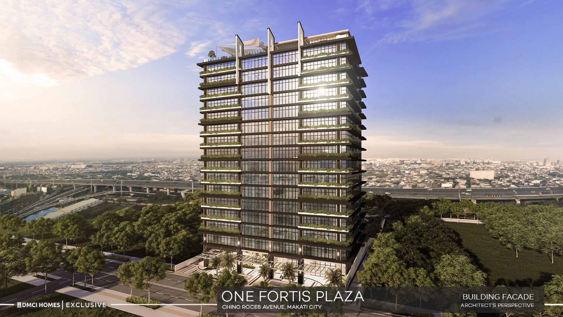 One Fortis Plaza — premium commercial office building on Chino Roces Avenue, Makati City